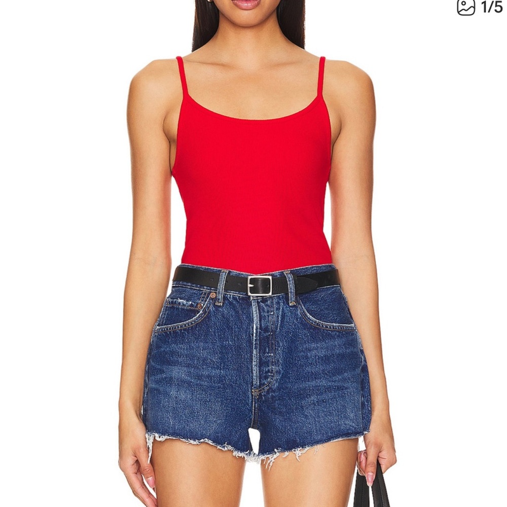 DONNI ribbed spaghetti strap tank top